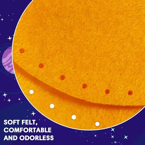 Flying Childhood Solar System Sewing Kit for Kids - Beginner Felt Craft Kits - Montessori Toys Gifts for Girls Boys 6 7 8 9 Toddler DIY Projects Classroom Must Haves