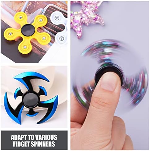 NiArt Fidget Spinner Bearings with Caps 20 Pack, Chrome Steel DIY Set
