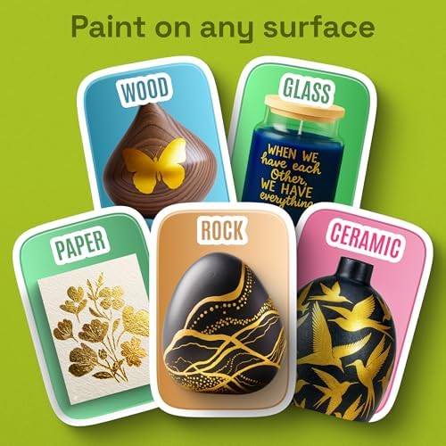 ARTISTRO Gold Paint Pens - Extra-Fine Tips - Set of 5