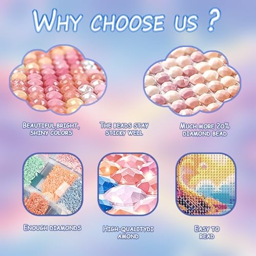 DOTSOPS 5D Dreamland Diamond Painting Kits for Adults 11.8 x 15.7 Inches