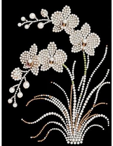 DIYBEADDOT Orchid Special Shape Diamond Pearl Painting Kits for Adults,5D Diamond Art Pearl Painting Kits for Beginner, Crystal Rhinestones Diamond Painting for Home Wall Decoration 12×16inch