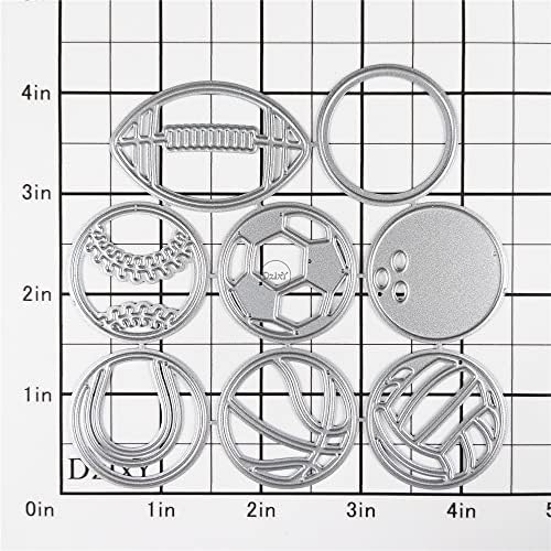 Rounded Basketball Football Metal Cutting Dies for Card Making