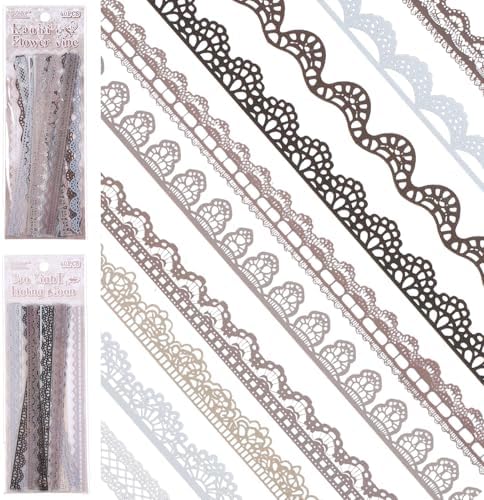 80 Pcs Junk Journal Supplies,Junk Journal Stickers,Card Making Supplies Vintage Lace Stickers Lace Embellishments Sticker Cutout Laces Sticker Scrapbook Supplie for Planners Crafts Photo Frame