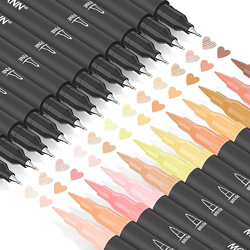 Skin Tone Markers for Coloring, Drawing Pens 12 Pack