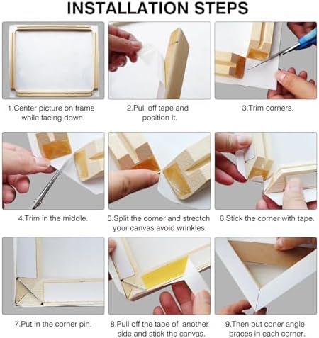 DIY Canvas Stretcher Bars Kit, 1.25" Gallery Depth, 24" x 36"