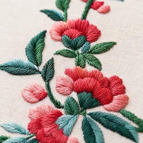 Chinese Embroidery Fan Kit, DIY Organza Fan with Pomegranate Pattern