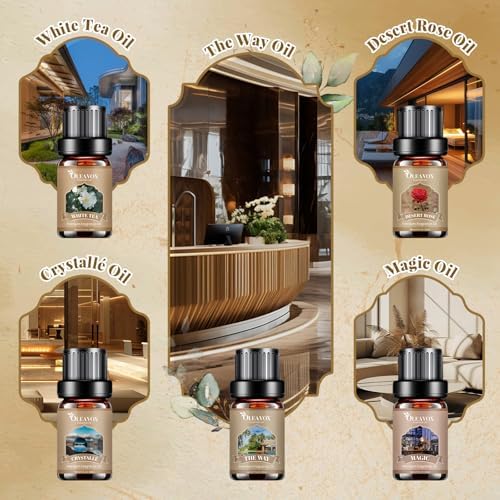 Hotel Essential Oils Gift Set,Inspired by 5 Star Hotel Scents for Diffuser