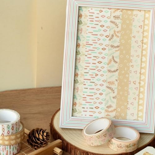 Washi Tape Set 10 Rolls, Boho Decorative Paper Sticker