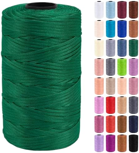 JeogYong Polypropylene Ribbon Yarn 3mm x 218 Yards Flat Macrame Cord 3mm Crochet Yarn for Handbags, Shopping Bags, Sun Hats, Shoes, DIY Crafts, Decorative Projects