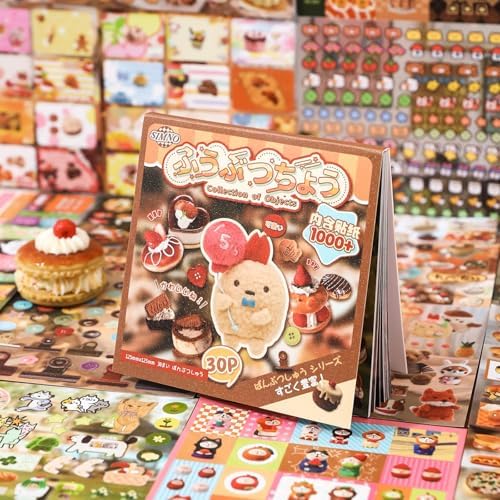 2000+ Pcs 90s Retro Anime Sticker Book for Scrapbooking