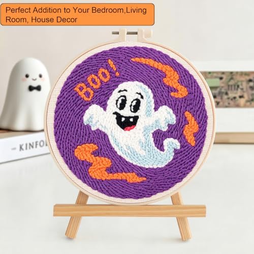 Halloween Punch Needle Kit Beginners Ghost Stitching Kit for Craft Lover