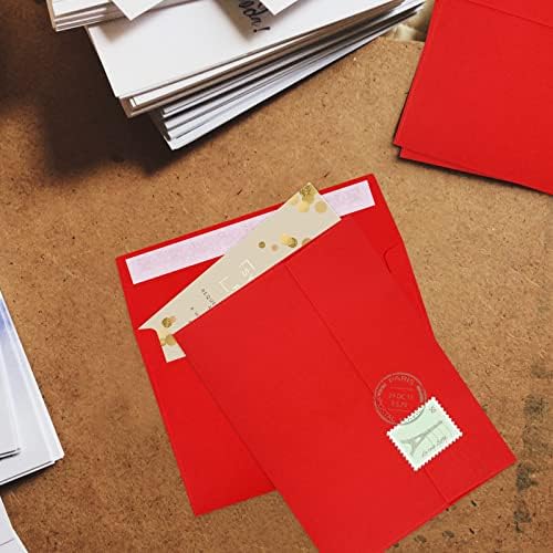 140 Packs A4 Envelope Red, 4x6 Photo Envelopes for Invitations, Envelopes Self Seal for Weddings, Baby Shower, Photos, Postcards, Greeting Cards, Mailing