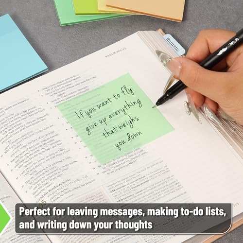 Mr. Pen- Transparent Sticky Notes, 3" x 3", 12 Pads, 600 Sheets | See Through Self-Adhesive Notes for Bible Journaling and Studying, Water-Resistant, Easy to Peel, Clean Removal