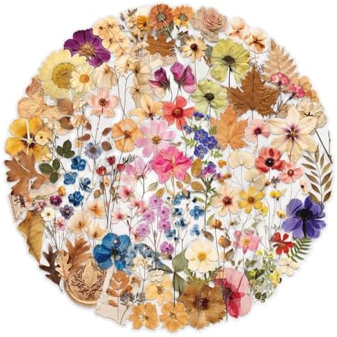 Transparent Flora Scrapbook Stickers Aesthetic Flowers Stickers(100)