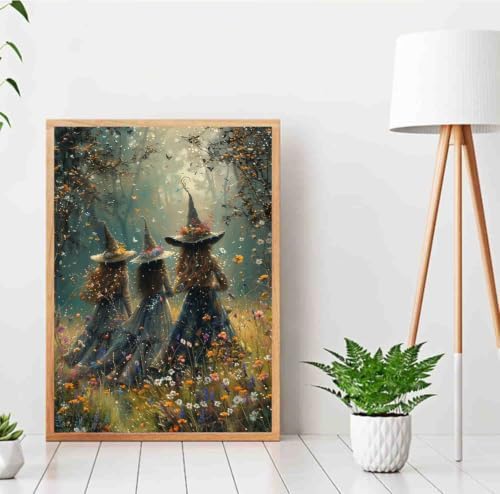 DYAIYYMQ Witch Paint by Numbers Kit for Adults Beginners 19.6X15.7 inch