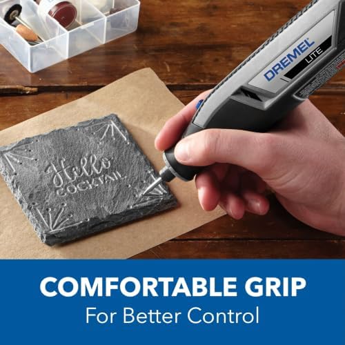 Dremel Lite 7760 N/10 4V Cordless Rotary Tool Kit with Variable Speed, USB Charging, Easy Accessory Changes - Ideal for Light-Duty DIY & Crafting, Sanding, Engraving, and Polishing