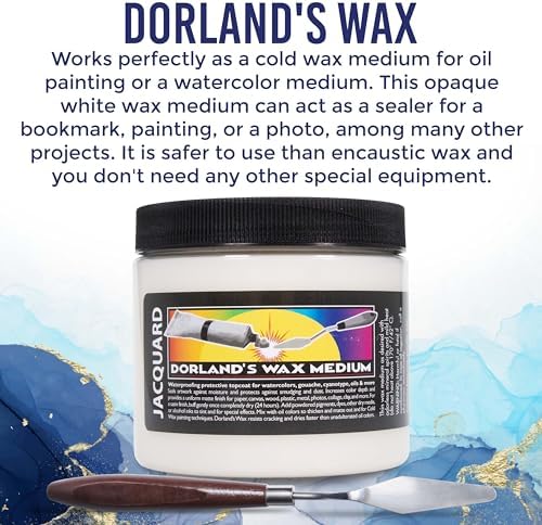 Jacquard 16oz Dorlands Wax Medium for Watercolor Bundled with Palette Knife