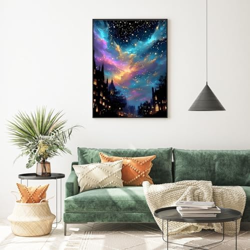Diamond Art Kits for Adults, Starry Sky Diamond Painting Kit, 12 x 16 Inch