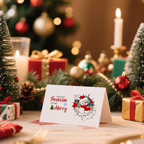 GLOBLELAND 3D Cracks Santa Claus Clear Stamp for Scrapbooking 3D Christmas Snowman Silicone Stamps 3D Reindeer Transparent Stamp for Card Making DIY Embossing Journaling