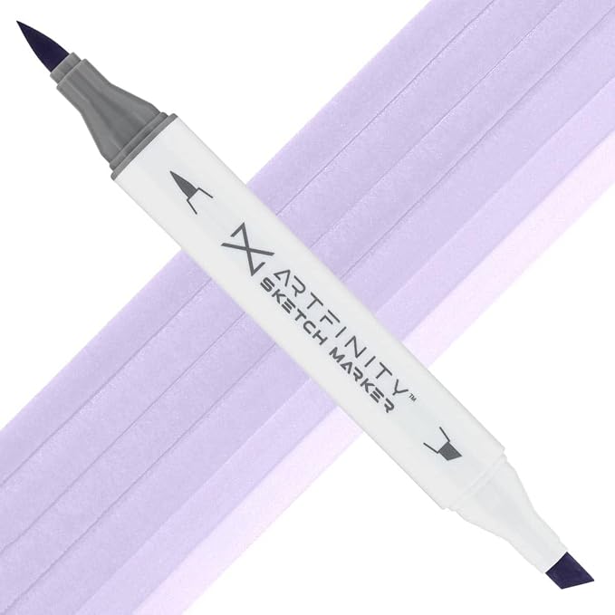 Artfinity Sketch Markers - Mauve Shadow BV1-3, Vibrant, Professional, Dye-Based Alcohol Markers for Artists, Drawing, Travel, & More