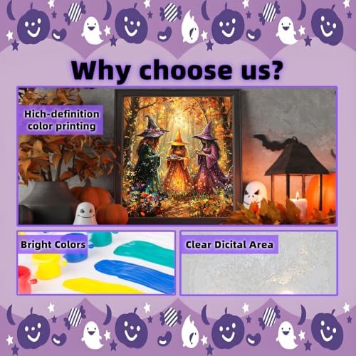 Arttoplus Halloween Paint by Numbers Kit for Adults Beginner 16x20in, Witch