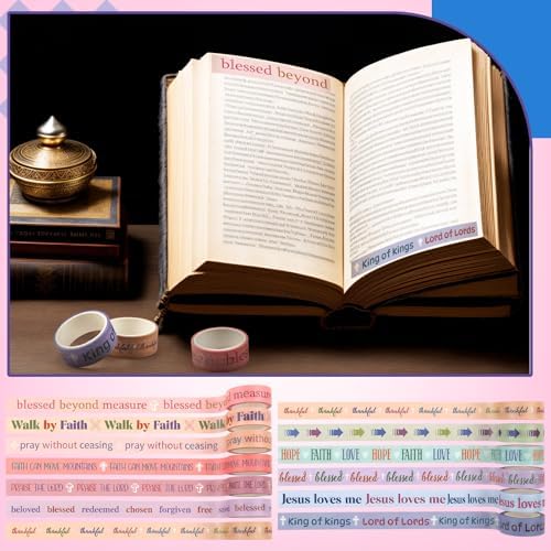 24 Rolls Christian Washi Tape Back to School Bible Verse Gifts