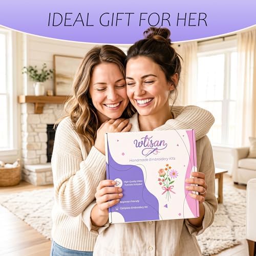 wtisan Embroidery Kit for Beginners, 4 Stages to Learn Cross Stitch Kits