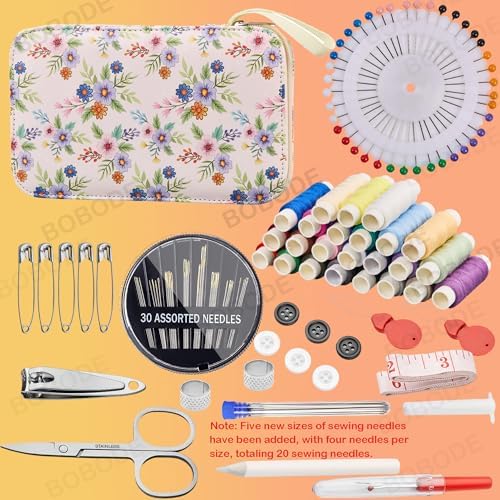Bobode Cute Travel Sewing Kit for Adults,Beginners and Emergency