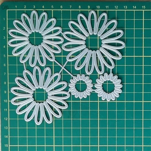Scrapbooking Die-Cuts for Card Making, Christmas Metal Cutting Dies, Paper Craft Punch Template, Background Embossing Stencils, DIY Album Décor (Flower D)