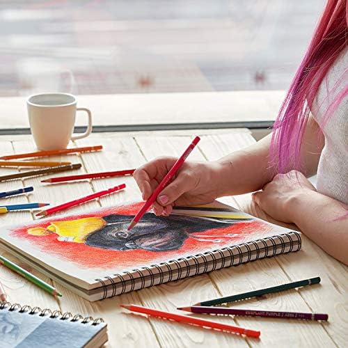 ARTEZA Sketch Book 2 Pack, 9x12 Inches, 200 Sheets of 68 lb Heavyweight Paper, Spiral Bound Drawing Pad with Perforated True-to-Size Pages for Sketching, Drawing, and Illustration