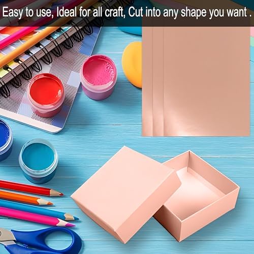 Rose Gold Cardstock 8.5x11, 92lb/250GSM Metallic Shimmer 20 Sheets