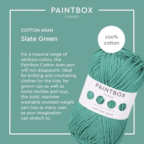 Paintbox Yarns 100% Cotton Aran Yarn 1.76oz / 50g, 93yds / 85m