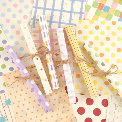 icceemee 160 Sheets of Colorful Dots Scrapbook Paper, journaling Scrapbook Supplies Craft Collage Paper Set, Junk Journal Bullet Journal Poster Room Decor for Card Making Decorative Gifts