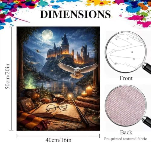 Paint by Numbers kit for Adults Magic Castle,Adult Paint by Number Kits
