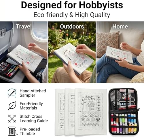 Embroidery Stitch Book Kit, Embroidery for Beginners, Stitching Kits