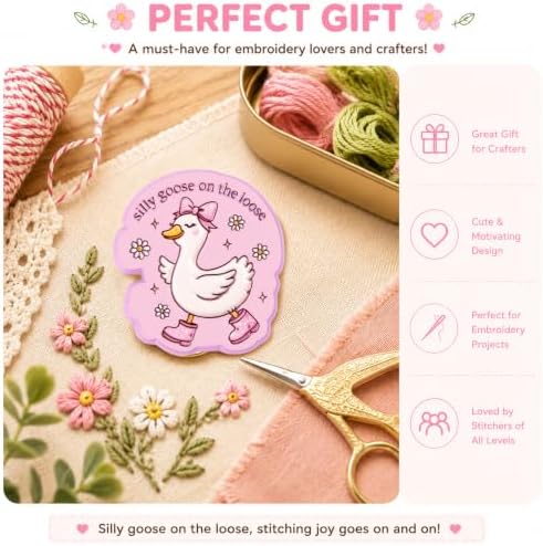 Funny Goose Needle Minder Magnet, Magnetic Sewing Accessory for Embroidery