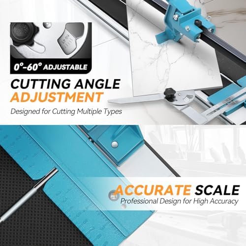 Auto Dynasty 47" Manual Tile Cutter, Cut Porcelain Ceramic Floor for Home