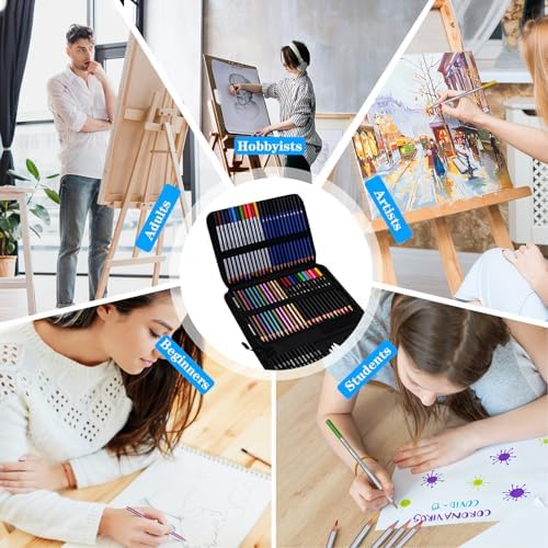 71Pack Drawing Supplies Sketching Kit ,Sketching Pencils with Sketchbook