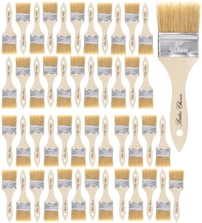 Bates- Chip Paint Brushes, 2 Inch, 48 Pack, Chip Brush, Brushes for Painting, Paint Brushes, Stain Brushes for Wood, Natural Bristle Paint Brush, 2 Inch Paint Brush, Chip Paint Brushes for Paint