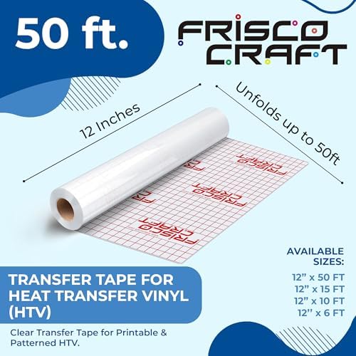 Frisco Craft Clear Heat Transfer Vinyl Transfer Tape 12" x 50 ft