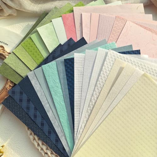 60 Unique Sheets A5 colorful Textured Scrapbook Paper