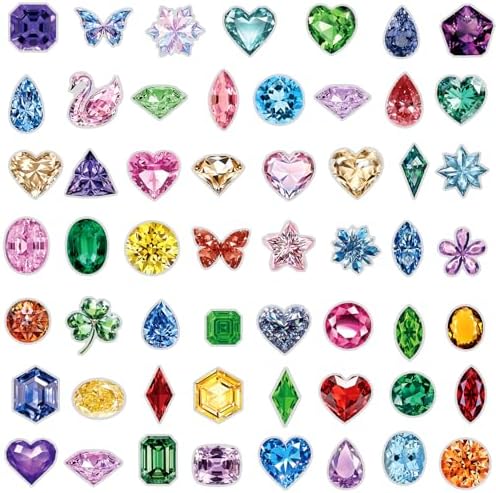50PCS Glitter Gem Rhinestone Stickers