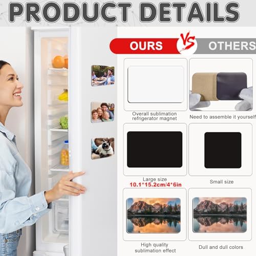 30 PCS Sublimation Magnet Blanks Bulk, 4x6 Inch, Soft Magnetic