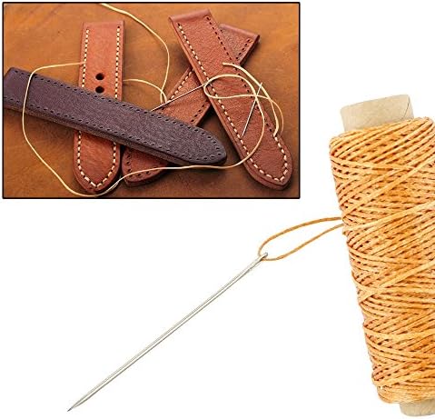 JANYUN 264 Yards 150D Leather Sewing Waxed Thread Cord for Leather Craft DIY 1mm Diameter 8 Colors Sewing Thread Cord,Each of 33 Yards (Color A)
