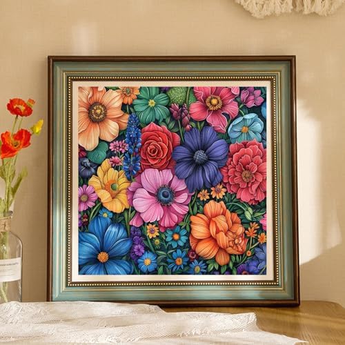 Xylogist Flowers Diamond Art Kits for Adults,5D Diamond Painting for Adults
