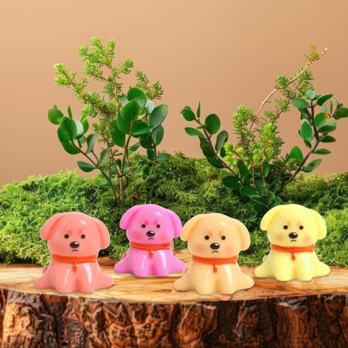 Cute Mini Dog Shape Resin Silicone Molds Micro Dollhouse Animal Epoxy Casting Molds for DIY Resin Fairy Garden Miniatures Landscape Tiny Things Crafts Decor(Style 2)