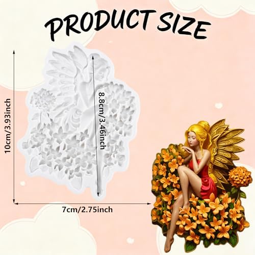 3D Flower Fairy Polymer Clay Molds Butterfly Fairy Silicone Mold