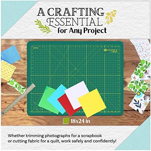 18 x 24 Cutting Mat for Sewing, Self Healing Double Sided Quilting Crafts Mat - Fabric Cutting Mat - Non Slip surface - Rotary Cutting Board Green