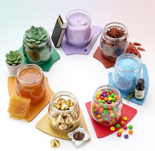 40 Pack 7oz Glass Jars with Cork Lids & PE Lids, Yogurt & Candle Jars