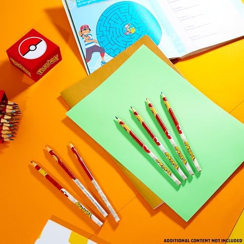 Pokemon Colored Pencils Set 72 Pre Sharpened Drawing Pencils Art Supplies Fun Bulk Stationery for School Home Vacation Gifts for Kids
